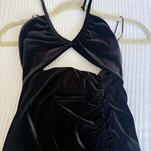Zara Black Velvet Dress